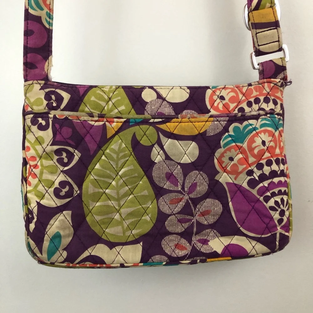 Vera Bradley Crossbody Bag Retired Plum Crazy Purple Purse